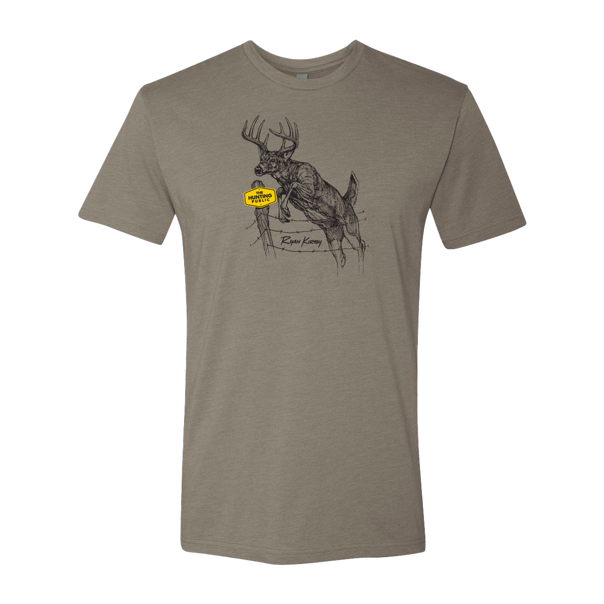 T-shirt Uomo Gildan - Grigia, Manica Corta, Girocollo - 100% Cotone - Regalo Idea Per Cacciatori E Amanti Del Wildlife (Elk Motivo) - Foto 3