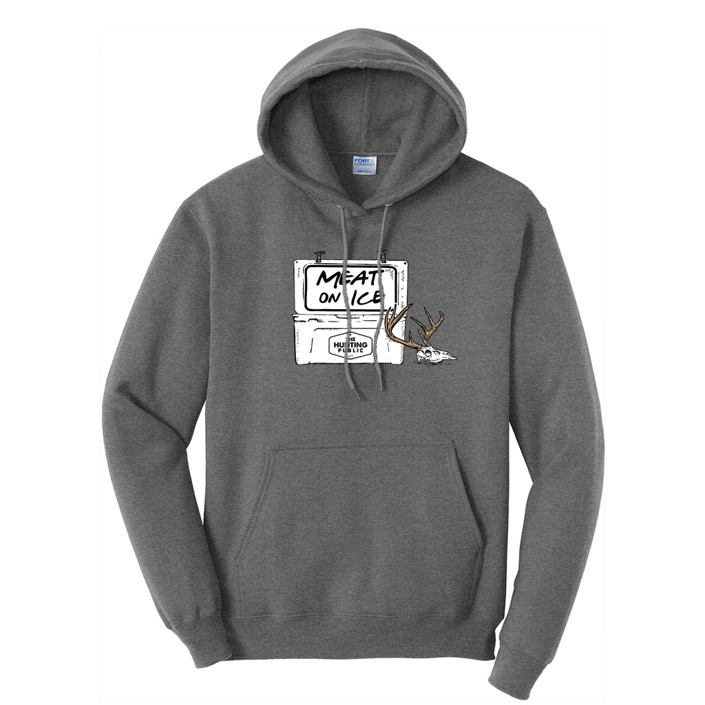 Meat on Ice Hoodie - Heather Grey